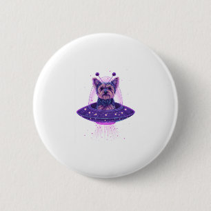 Yorkie � Out-of-This-World Dog Button