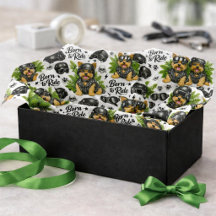 Yorkie Pattern Cute Biker Dog 