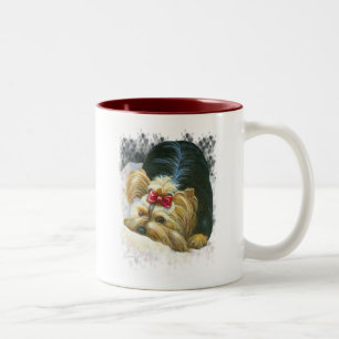 Yorkie Peek a Boo Coffee Mug Cup
