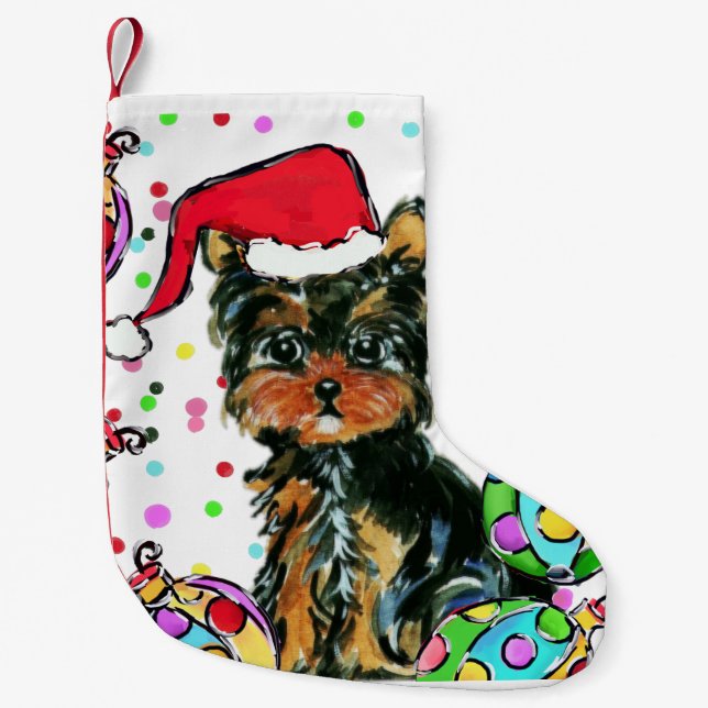 YORKIE POLO KLEINER WEIHNACHTSSTRUMPF (Vorderseite)