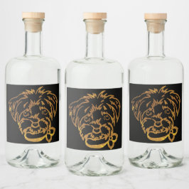 Yorkie Poo Alkoholflaschenetikett