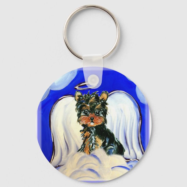 Yorkie Poo Angel Schlüsselanhänger (Vorderseite)