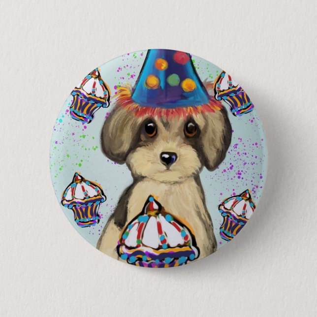 Yorkie Poo Button (Vorderseite)