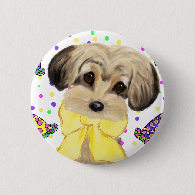 Yorkie Poo Button (Vorderseite)