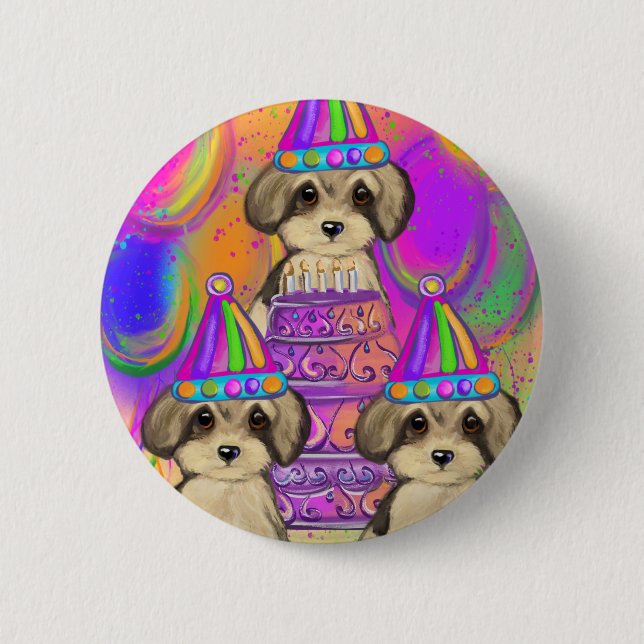 Yorkie Poo Button (Vorderseite)