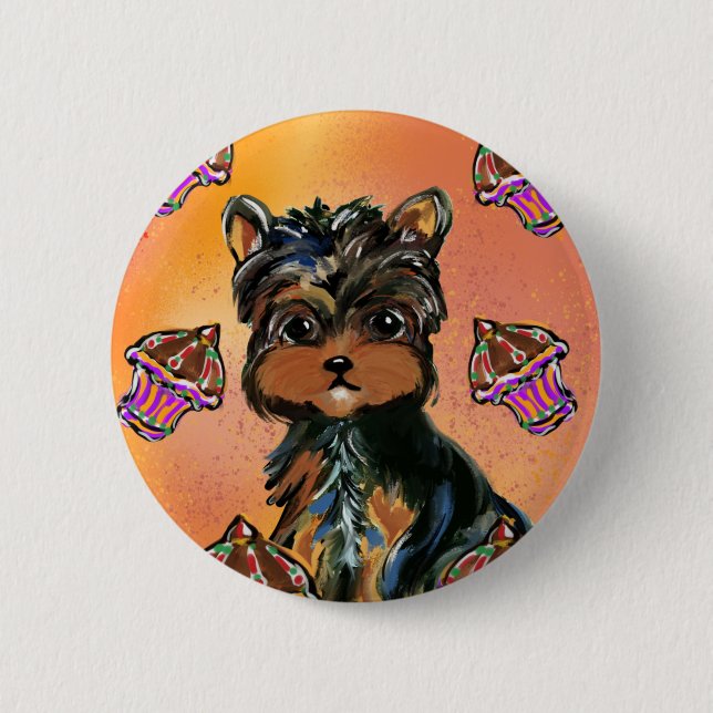 Yorkie Poo Button (Vorderseite)