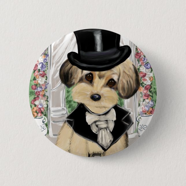 YORKIE POO BUTTON (Vorderseite)