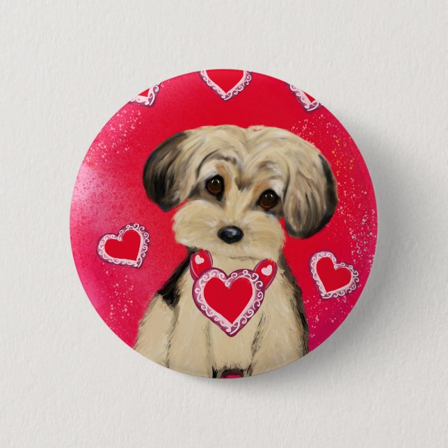 YORKIE POO BUTTON (Vorderseite)