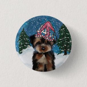 YORKIE POO BUTTON