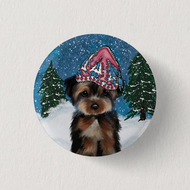 YORKIE POO BUTTON (Vorderseite)