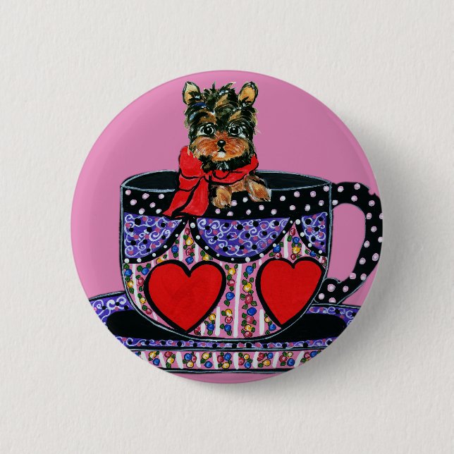 Yorkie Poo Button (Vorderseite)