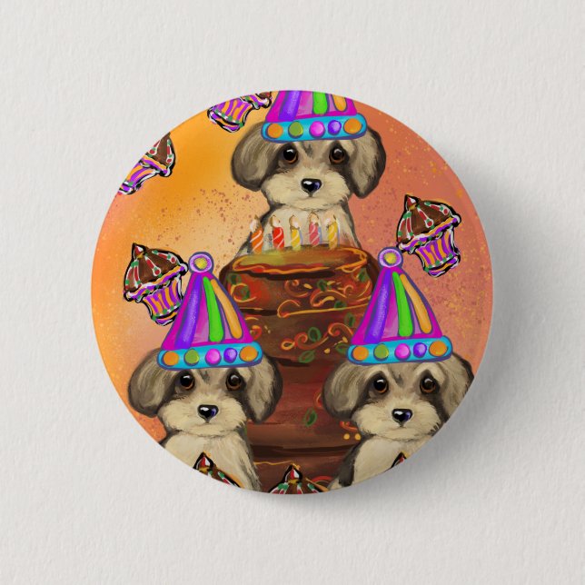 Yorkie Poo Button (Vorderseite)