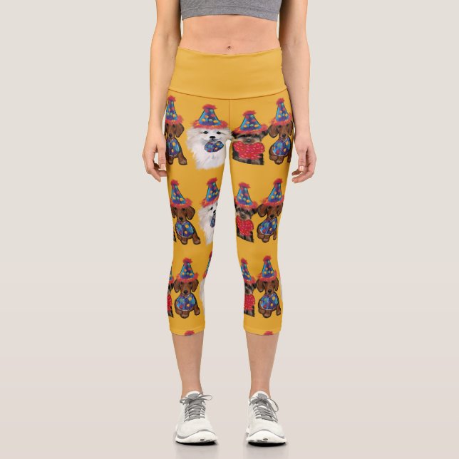 Yorkie Poo Capri Leggings (Vorderseite)