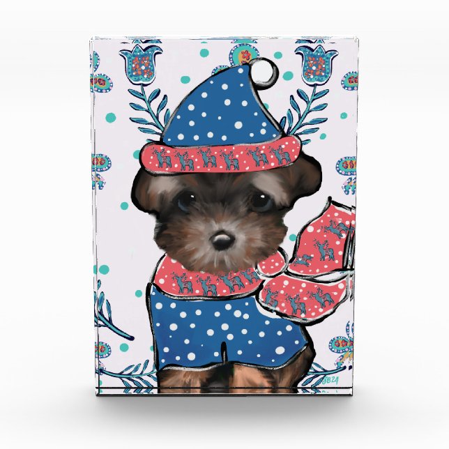 Yorkie Poo Fotoblock (Vorderseite)