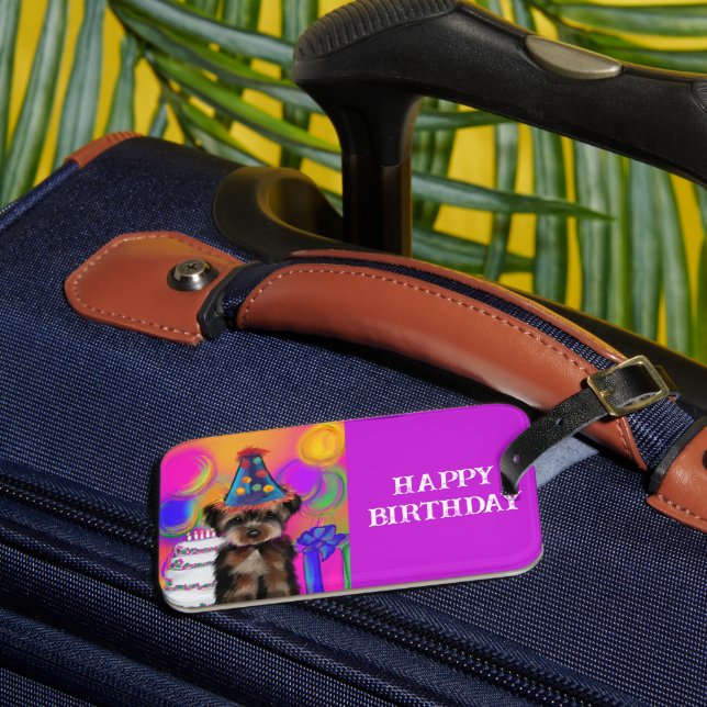 YORKIE POO GEPÄCKANHÄNGER (Vorderseite Insitu 3)