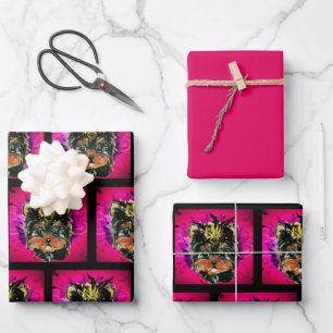 YORKIE POO GESCHENKPAPIER SET