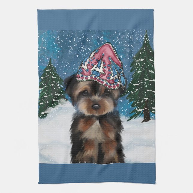 YORKIE POO GESCHIRRTUCH (Vertikal)