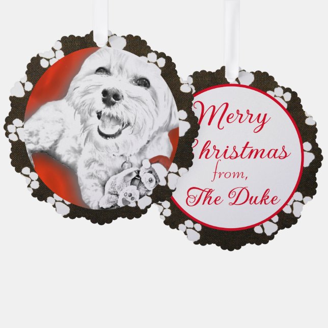 Yorkie Poo Gift Tag Ornament Karte (Vorderseite/Rückseite)