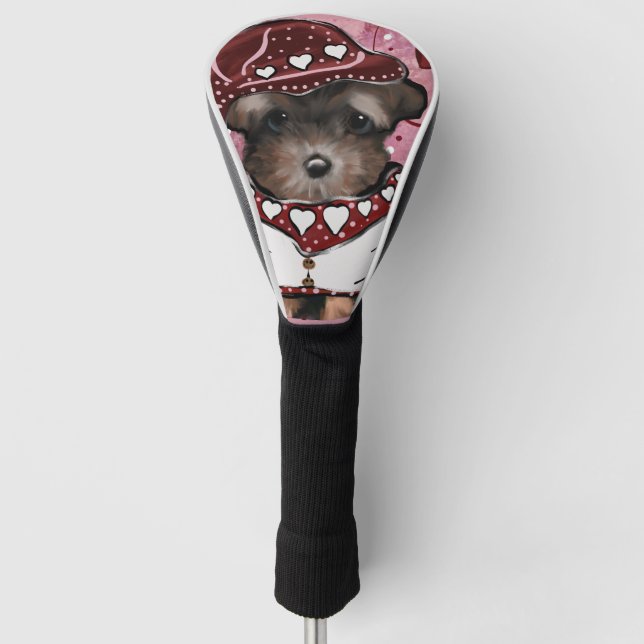 Yorkie Poo Golf Headcover (Vorderseite)