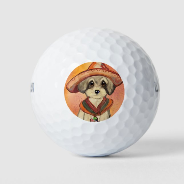 Yorkie Poo Golfball (Vorderseite)