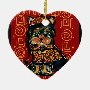 Yorkie Poo, Hund des Jahres 2018! Keramikornament