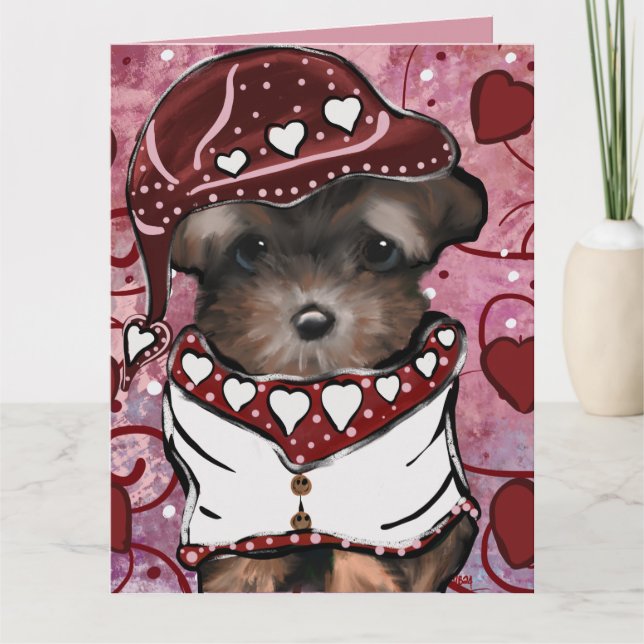 Yorkie Poo Karte (Vorderseite)