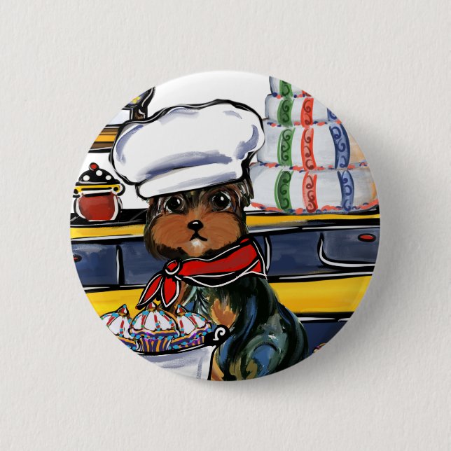 Yorkie Poo Koch Button (Vorderseite)