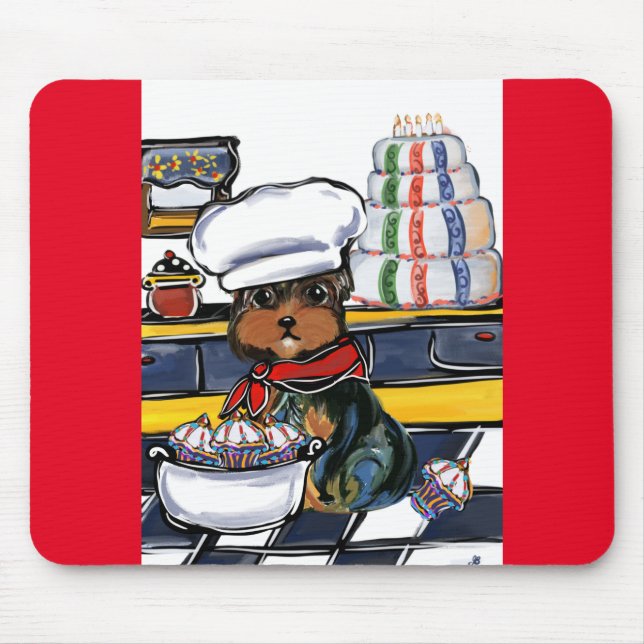 Yorkie Poo Koch Mousepad (Vorne)