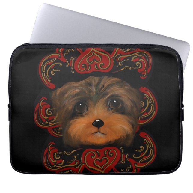YORKIE POO LAPTOPSCHUTZHÜLLE (Vorderseite)