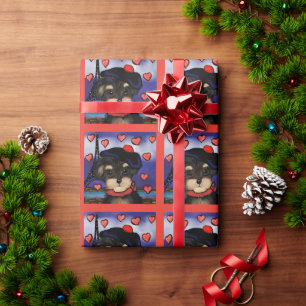 YORKIE POO LIEBE IN PARIS GESCHENKPAPIER