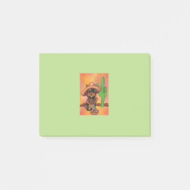 Yorkie poo mexico post-it klebezettel (Vorderseite)