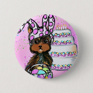 Yorkie Poo Oaster Button