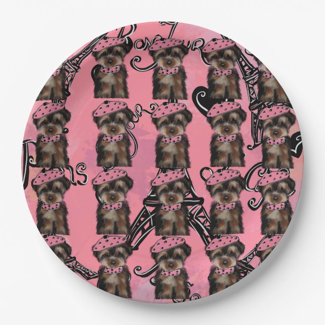YORKIE POO PAPPTELLER (Vorderseite)