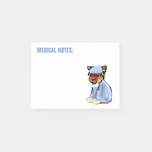 Yorkie Poo Post-it Klebezettel (Vorderseite)