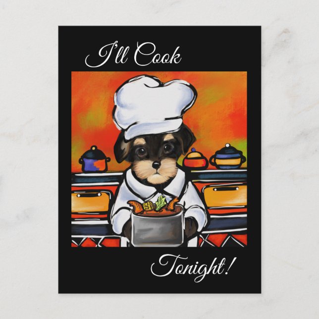 YORKIE POO POSTKARTE (Vorderseite)