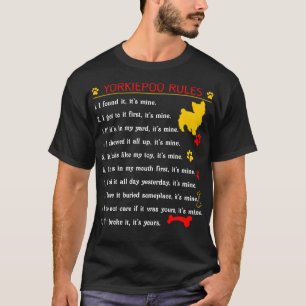 Yorkie Poo regiert Funny Pet Liebhaber Geschenk T-Shirt