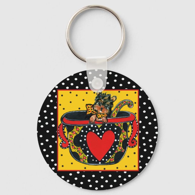 Yorkie Poo Schlüsselanhänger (Vorderseite)