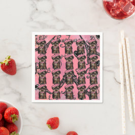 YORKIE POO SERVIETTE