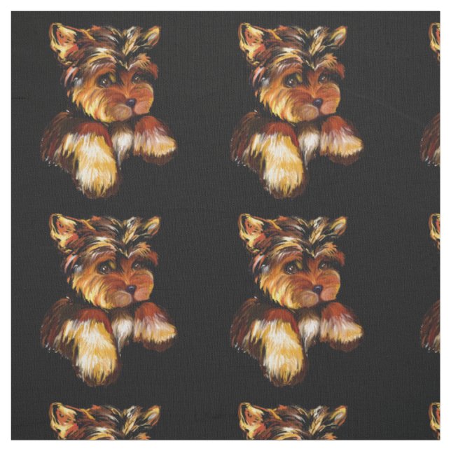 YORKIE POO STOFF (Muster)