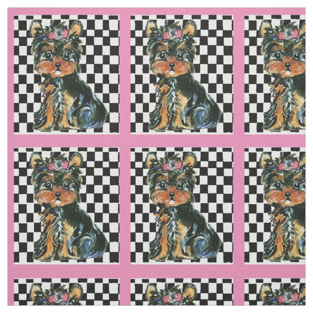 YORKIE POO STOFF (Muster)