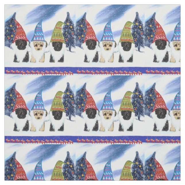 YORKIE POO STOFF (Muster)