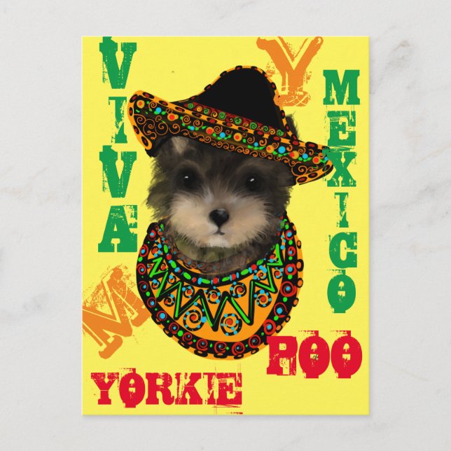 Yorkie Poo Tank Top Postkarte (Vorderseite)