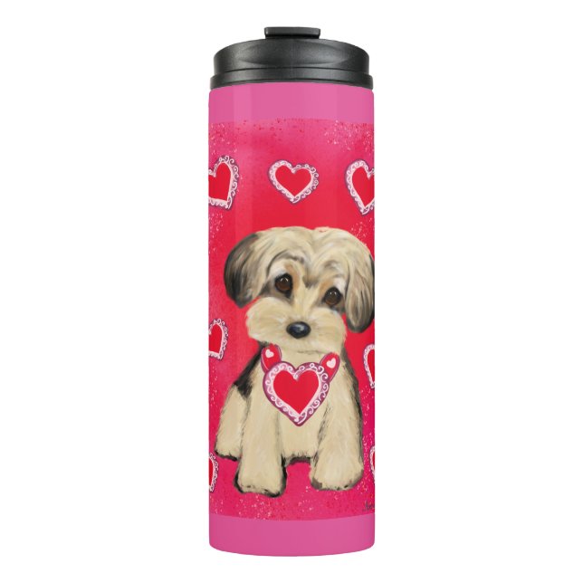 YORKIE POO THERMOSBECHER (Vorderseite)