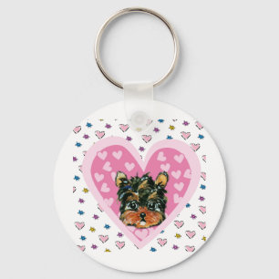 Yorkie Poo Valentine Schlüsselanhänger
