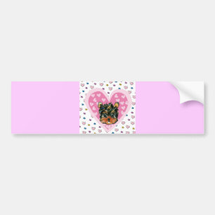 Yorkie Poo Valentinstag Autoaufkleber