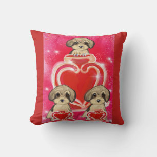 Yorkie Poo Valentinstag Kissen