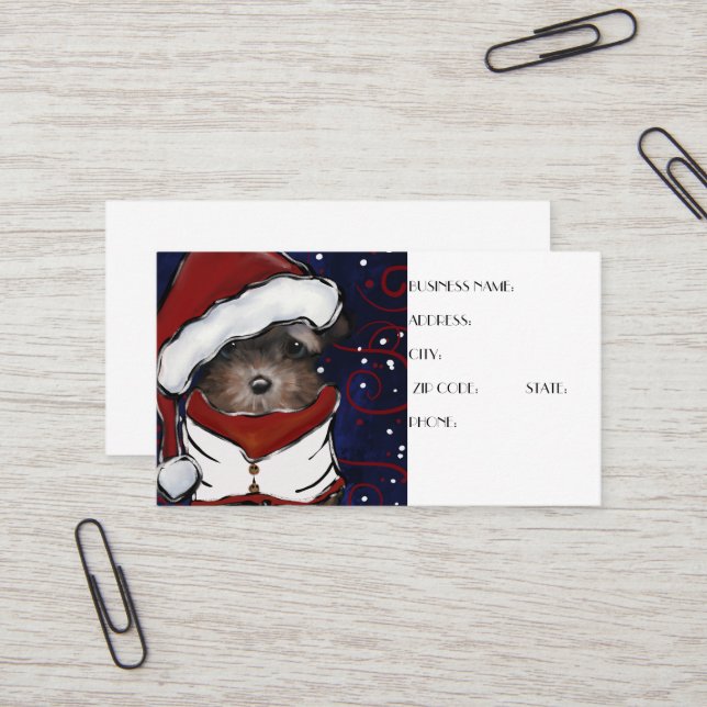 Yorkie Poo Visitenkarte (Vorderseite/Rückseite Beispiel)