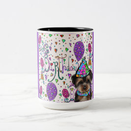 Yorkie Poo Zweifarbige Tasse