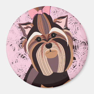 Yorkie Portrait Magnet