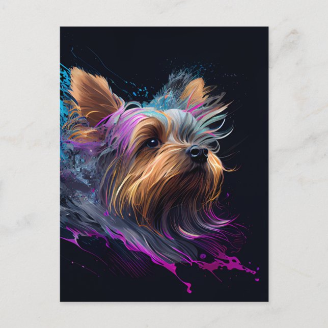Yorkie Postcard Postkarte (Vorderseite)